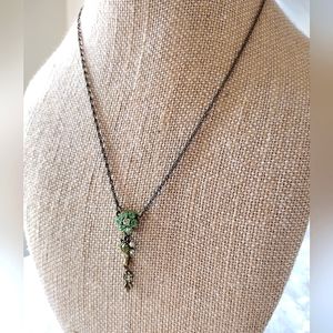 Floral Green Necklace